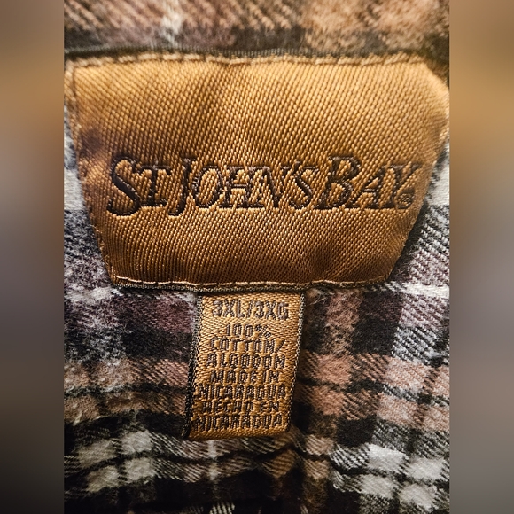 St. Johns Bay Mens Flannel 3XLT - Picture 4 of 4